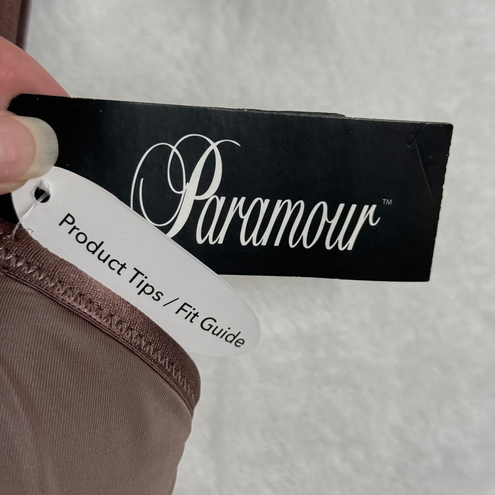 Paramour Women Brown Lace Trim Underwire Bra 34H 225073 New With Tags - Picture 4 of 9